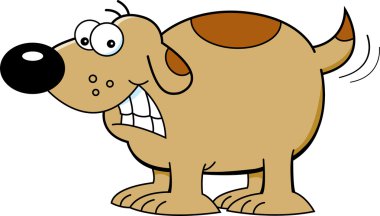 Bu kuyruk sallama karikatür köpek