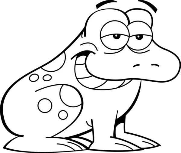 만화 웃는 개구리 — 스톡 벡터