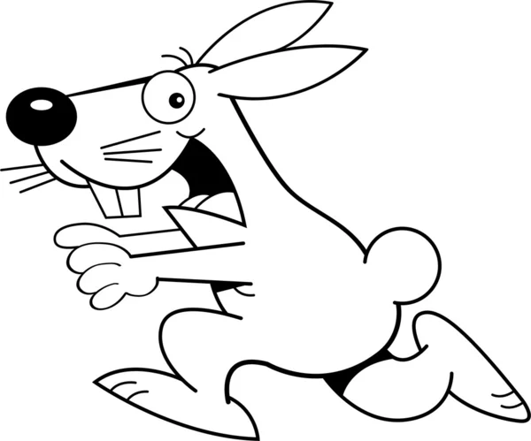 Cartoon running rabbit — Stock Vector