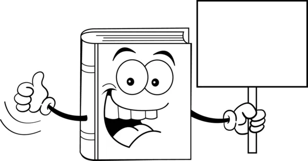 Kreslený kniha drží — Stockový vektor