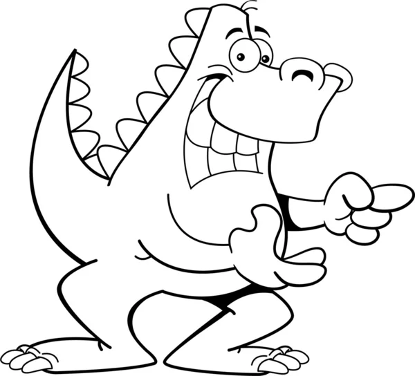 Dinosauro puntatore del fumetto — Vettoriale Stock