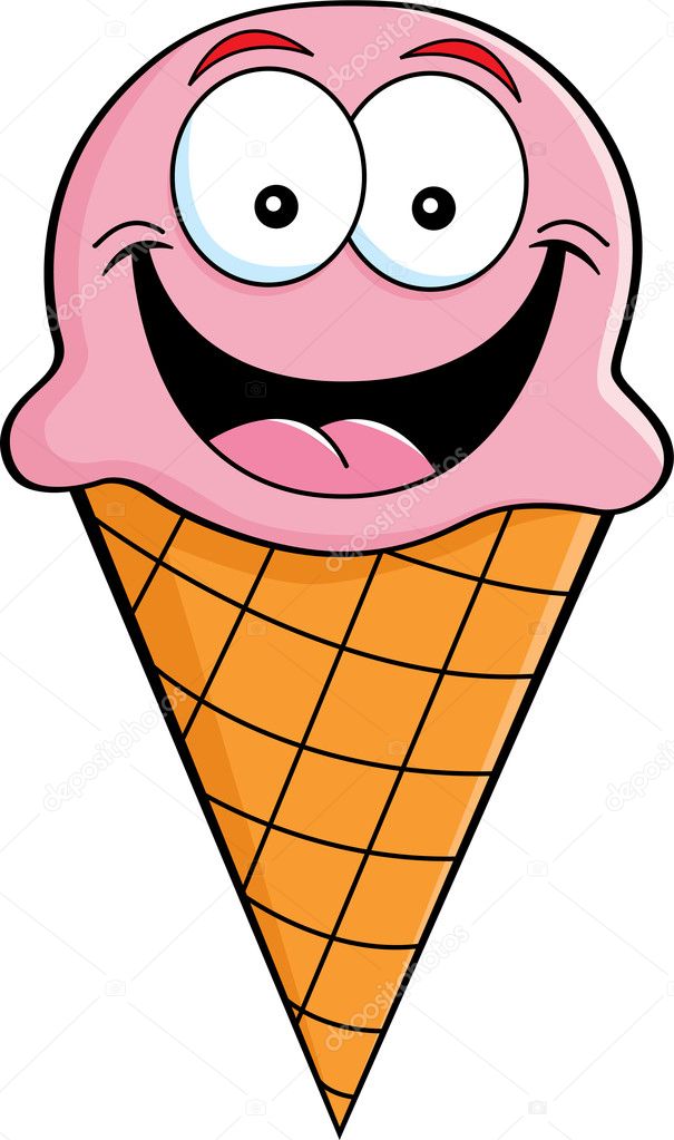 Cartoon ice cream cone