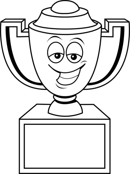 Coupe trophée dessin animé — Image vectorielle