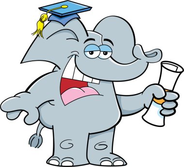 bir diploma ile çizgi fil