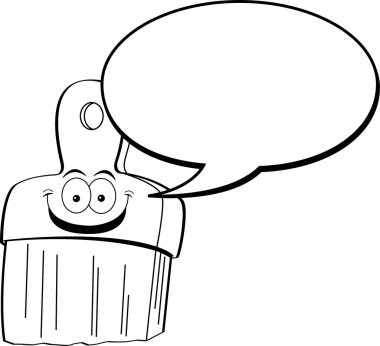 karikatür paintbrush resim yazısı balon ile