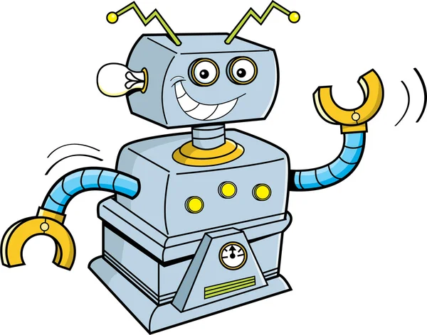 Robot de dibujos animados — Vector de stock