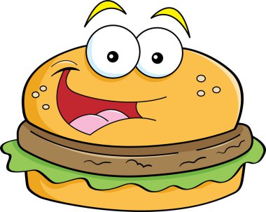 karikatür hamburger