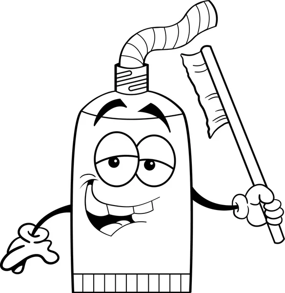 漫画の歯磨き粉のチューブ — ストックベクタ