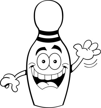karikatür bowling pin