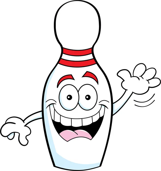 Cartoon bowling pin — Stockvector