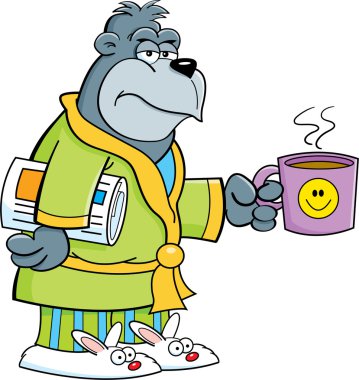 karikatür huysuz goril