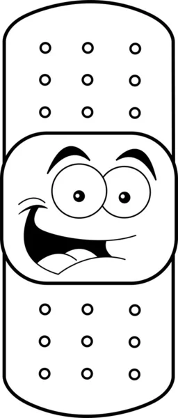 漫画の笑みを浮かべて包帯 — ストックベクタ