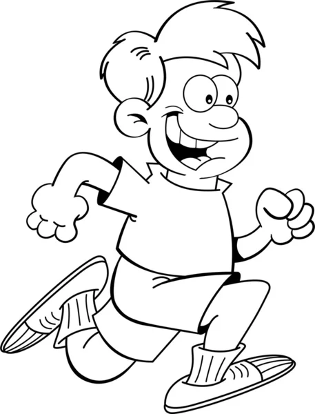 Cartoon-Junge rennt — Stockvektor
