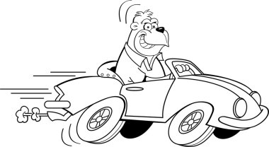 bir araba Karikatür goril