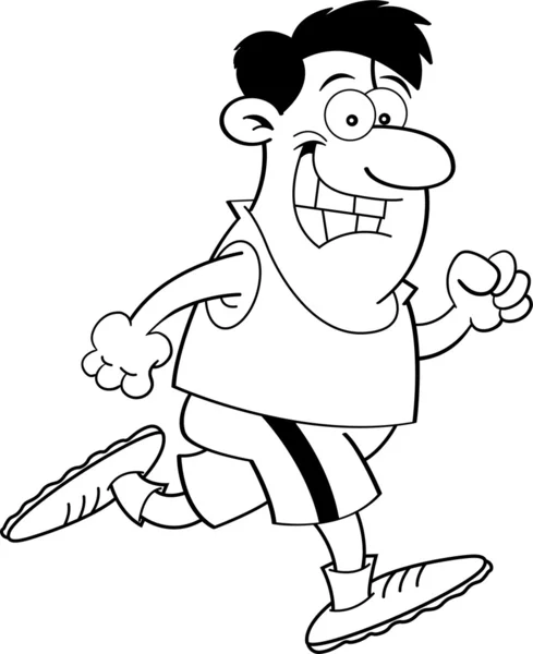 Hombre de dibujos animados corriendo — Archivo Imágenes Vectoriales