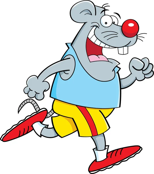 Jogging souris — Image vectorielle