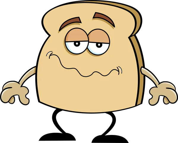 Cartoon sneetje brood — Stockvector