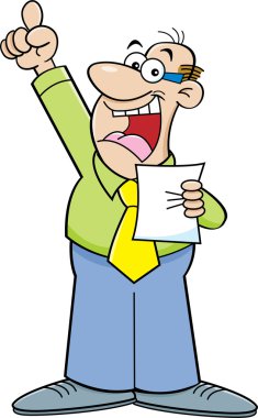 çizgi adam bir konuşma yapma.