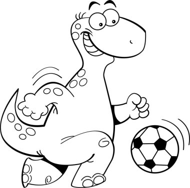çizgi film dinozor futbol oynamak