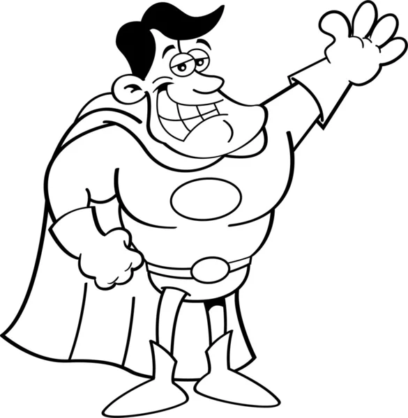 Zeichentrick-Superheld — Stockvektor