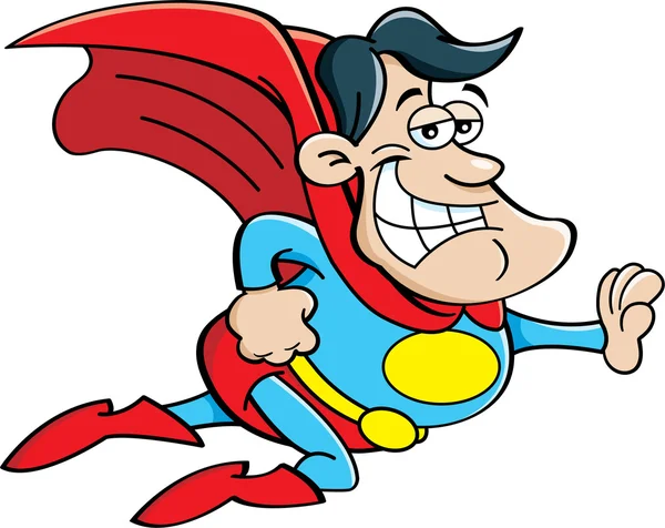 Cartoon fliegender Superheld — Stockvektor