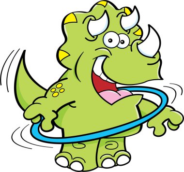 Triceratops çember ile