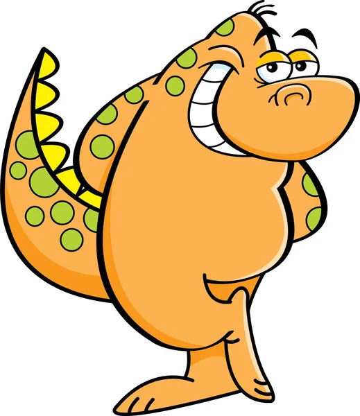 Застенчивый динозавр — стоковый вектор
