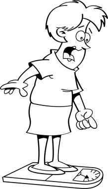 çizgi film kadın kendini Tartım