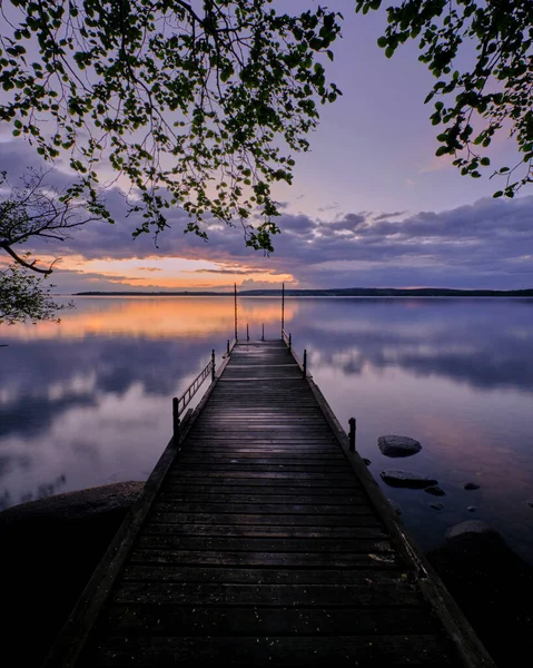 Sonnenaufgang Über Dem See — Stockfoto