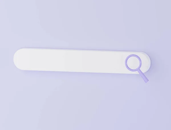 Blank Search Bar Magnifying Glass Render Illustration — Stock Photo, Image