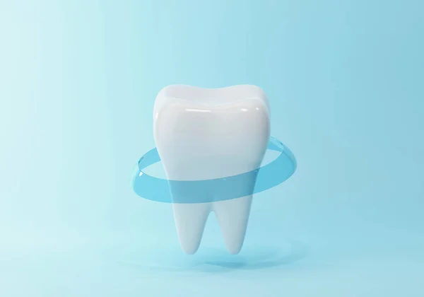 Λευκό Υγιές Δόντι Στοματικό Διάλυμα Και Οδοντόκρεμα Αναζωογονητικό Και Λευκαντικό — Φωτογραφία Αρχείου
