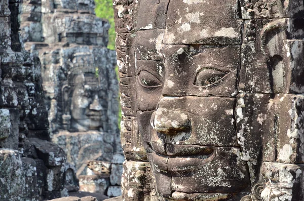 Face in bayon temple cambodia — Stock Photo, Image