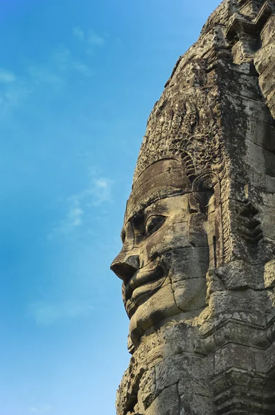 Face in bayon temple cambodia — Stock Photo, Image