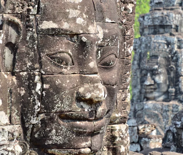 Cara en templo de bayon cambodia — Foto de Stock