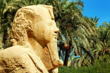 Alabaster sphinx of Memphis, Egypt clipart