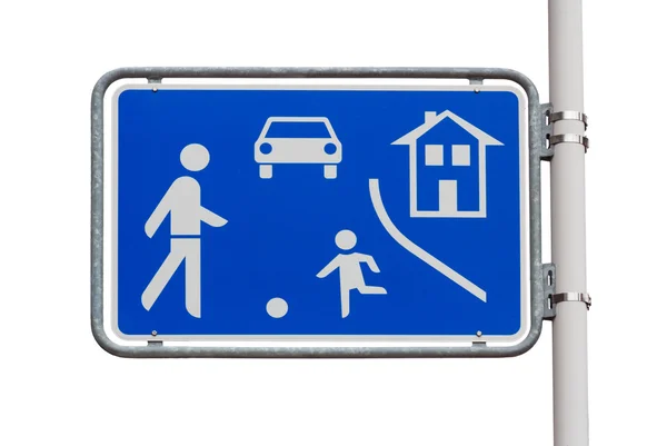 Home zone entry road sign — Stock Photo, Image