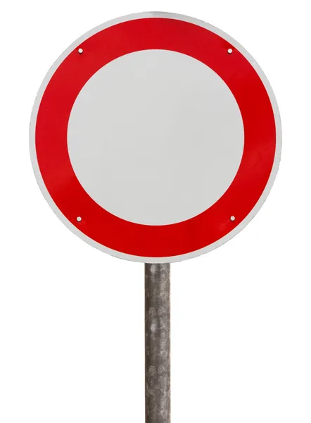 Дорожный знак запрещен Лицензионные Стоковые Фото