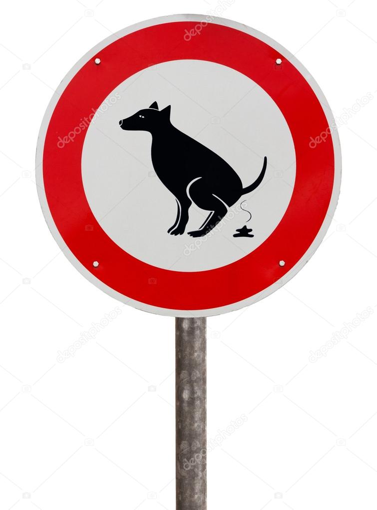 No exhaust place for dogs sign