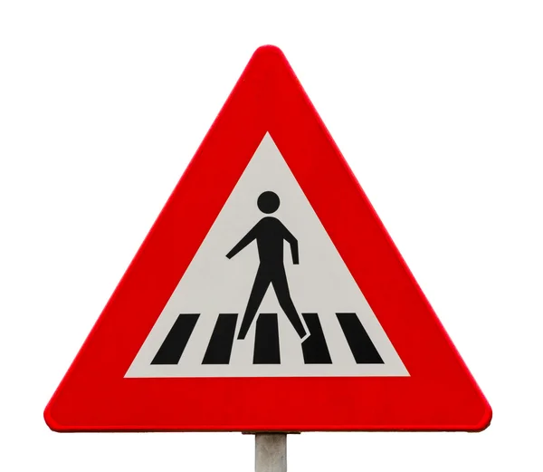 Traffic sign for pedestrian crossing — Stock Photo, Image