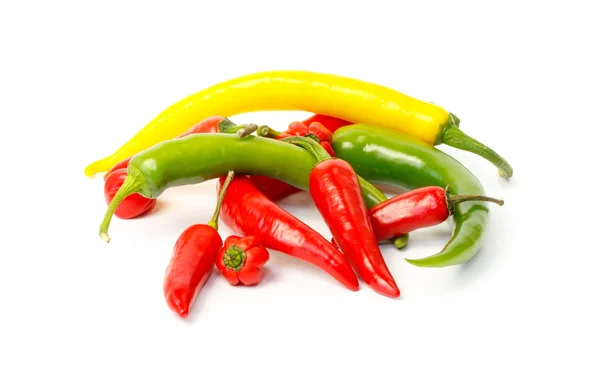 Group of colored hot peppers — Stock Photo, Image