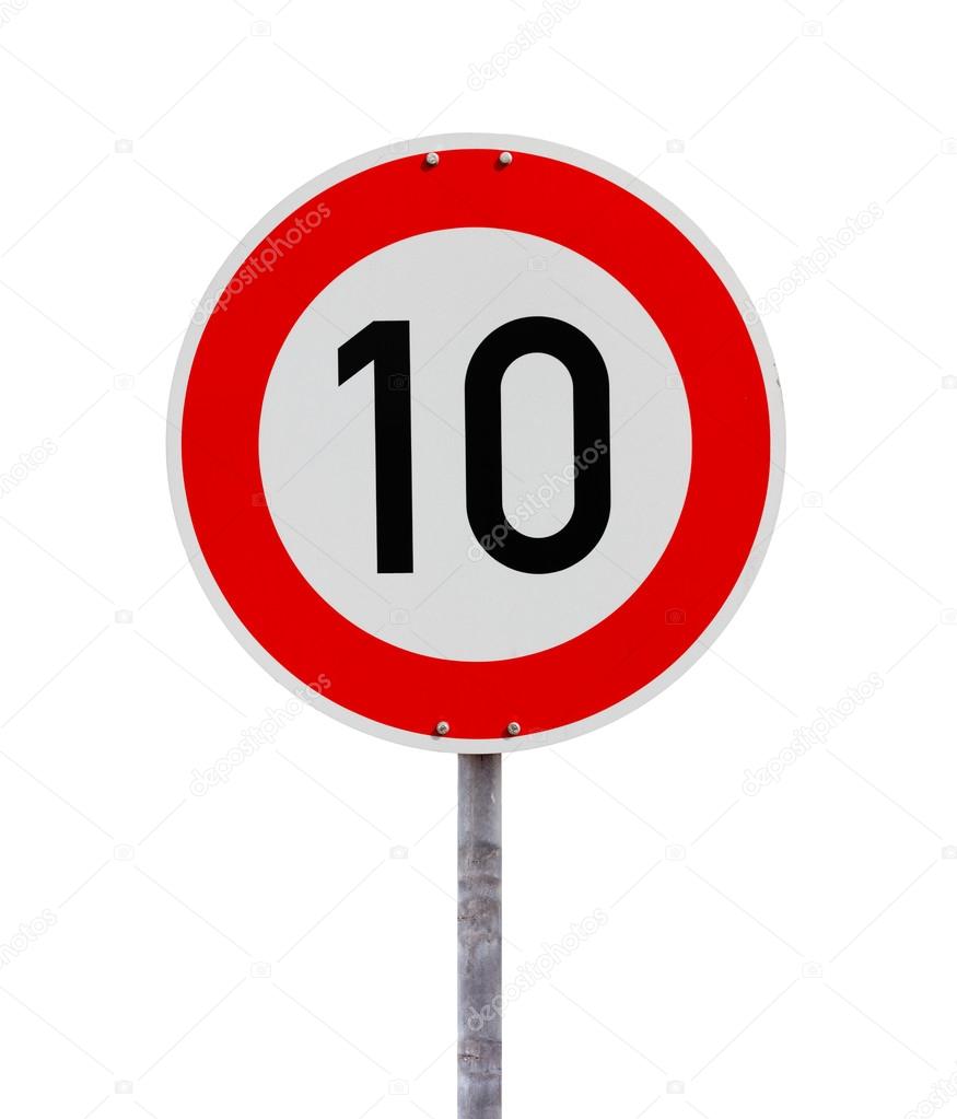 Speed limit sign 10