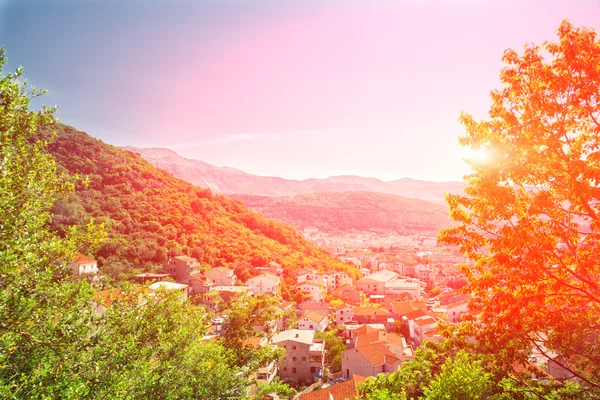 Pôr do sol no Budva — Fotografia de Stock