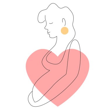 Beyaz bir arka plan tarafından izole edilmiş hamile bir kadının felç portresi..