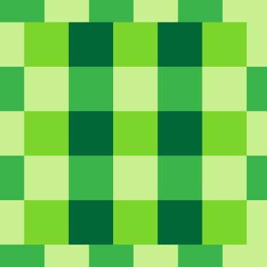 Eşit yeşil renkte karelerden oluşan soyut, pürüzsüz bir arkaplan..