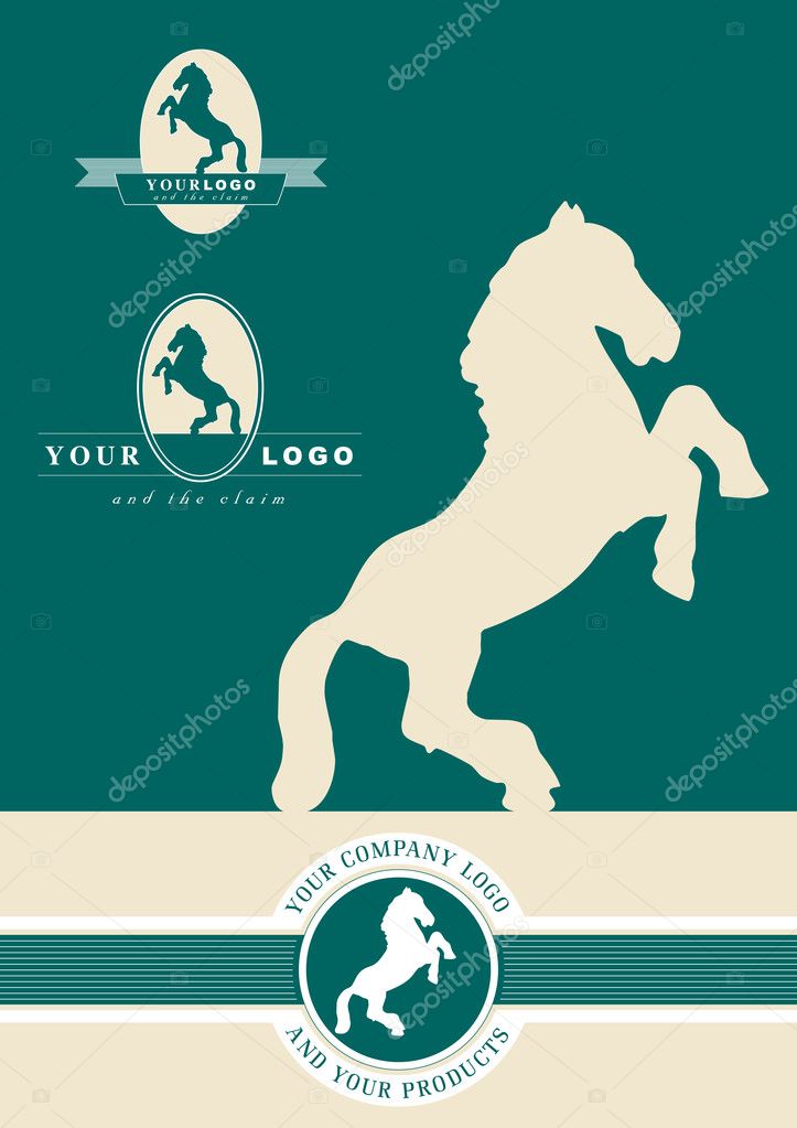 Silhouette of a horse logo