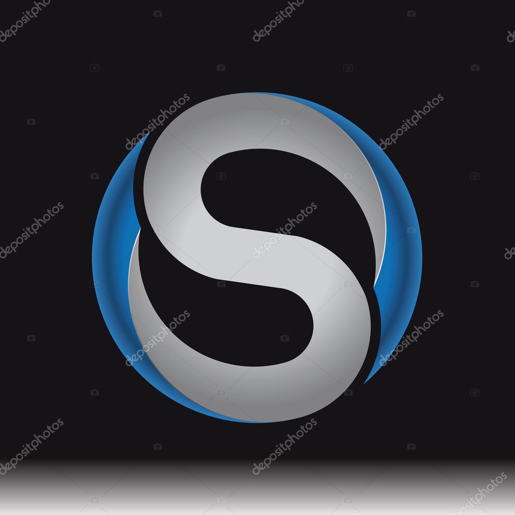 S Letter to be used as icon, logo or emblem
