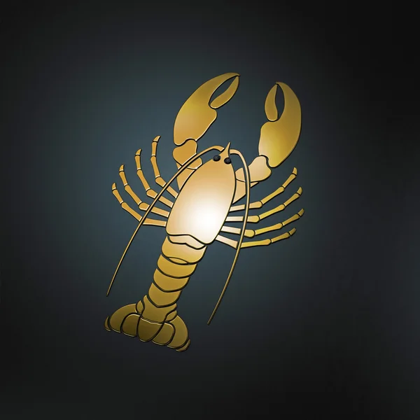 Golden lobster — Stock Photo, Image