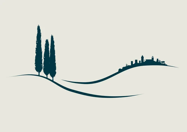 San Gimignano — Stockvector