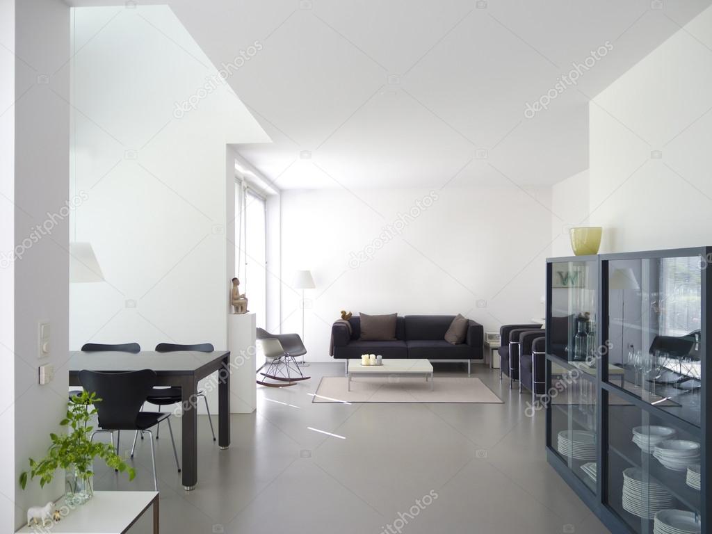 Modern living room with copy space