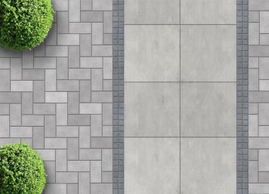 Permeable paving from above clipart